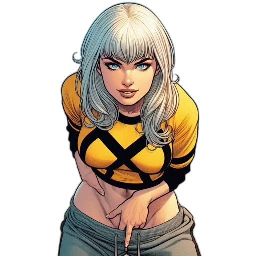 comic book art, concept art, animated, female transparent PNG cut-out