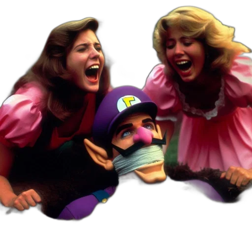 mask, hat, vaporwave, pixel art transparent PNG cut-out