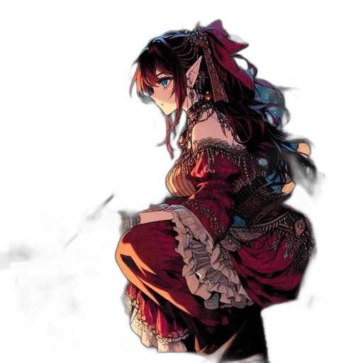 dress, dragon, weapon, jacket transparent PNG cut-out