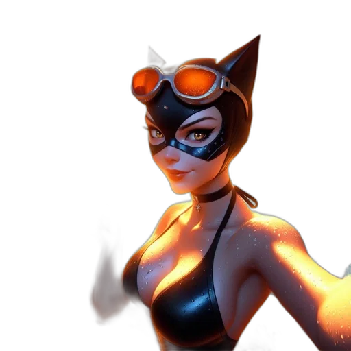 mask, concept art, comic book art, 3d render transparent PNG cut-out
