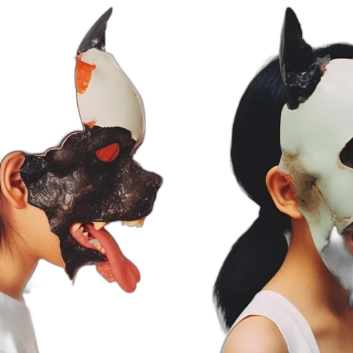 mask, face, hat, 3d render transparent PNG cut-out