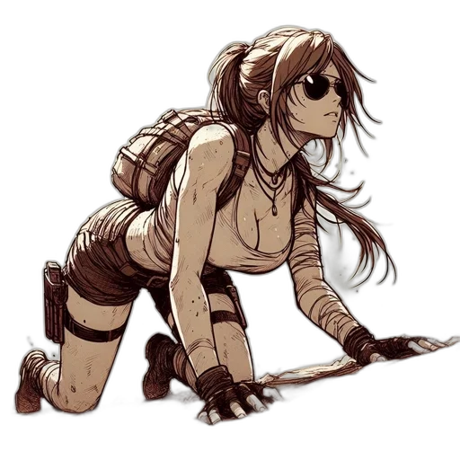 staff, weapon, robot, creature transparent PNG cut-out