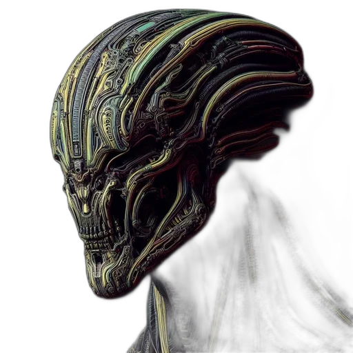 face, mask, creature, robot transparent PNG cut-out
