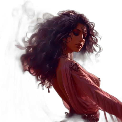 dress, fantasy art, concept art, oil painting transparent PNG cut-out