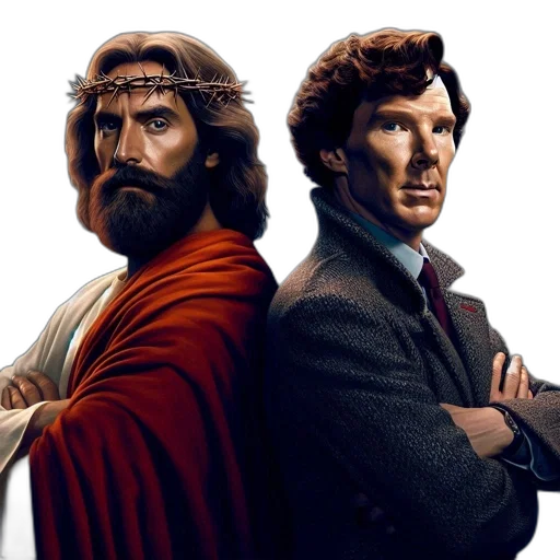 concept art, comic book art, two, individuals transparent PNG cut-out