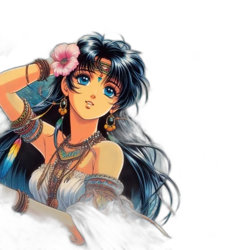 jewelry, anime, fantasy art, watercolor transparent PNG cut-out