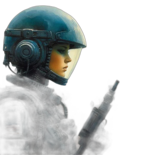 robot, weapon, mask, face transparent PNG cut-out