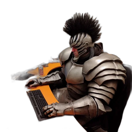 robot, weapon, staff, mask transparent PNG cut-out