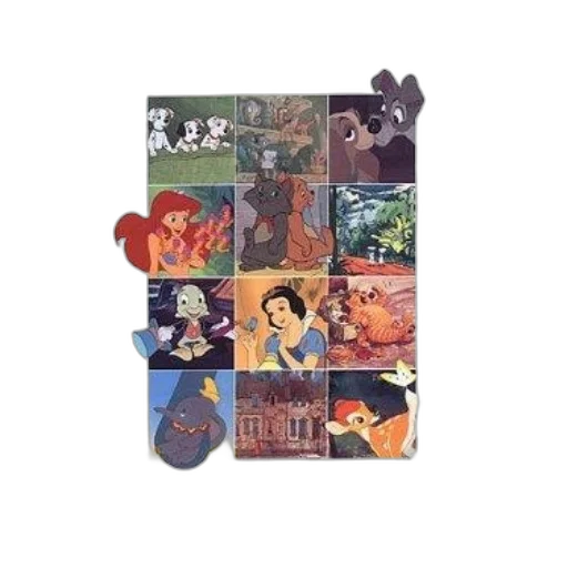 image, collage, disney, characters transparent PNG cut-out