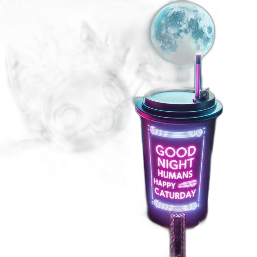 staff, bottle, vaporwave, future transparent PNG cut-out