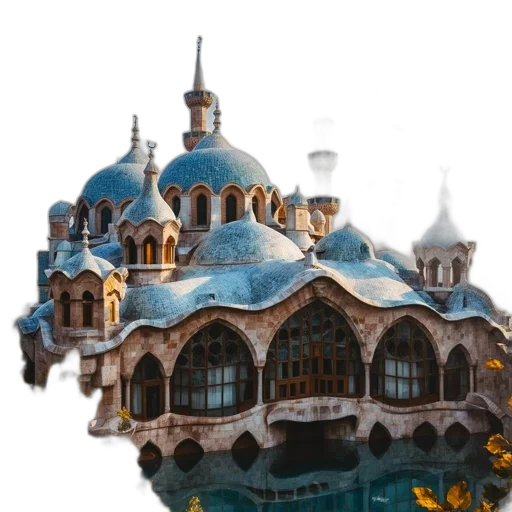 building, crown, jewelry, 3d render transparent PNG cut-out