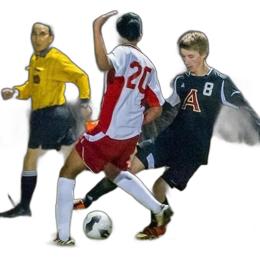 photorealistic, concept art, soccer, player transparent PNG cut-out