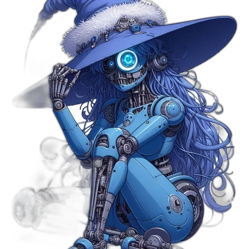 robot, dress, staff, jewelry transparent PNG cut-out