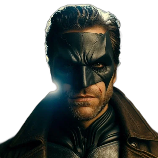 mask, face, jacket, comic book art transparent PNG cut-out