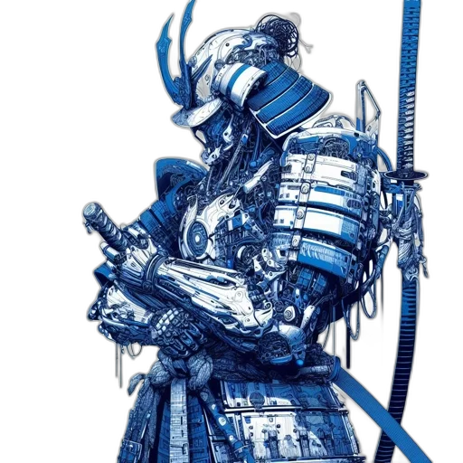 robot, weapon, staff, jacket transparent PNG cut-out