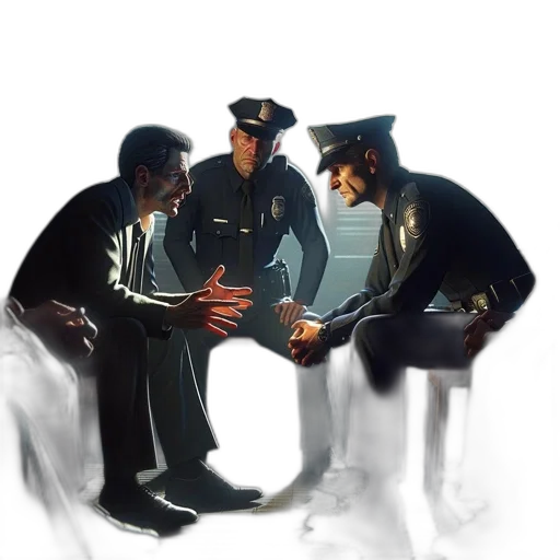 jacket, staff, hat, weapon transparent PNG cut-out