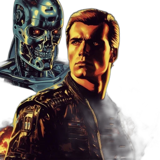 robot, comic book art, cyberpunk, concept art transparent PNG cut-out