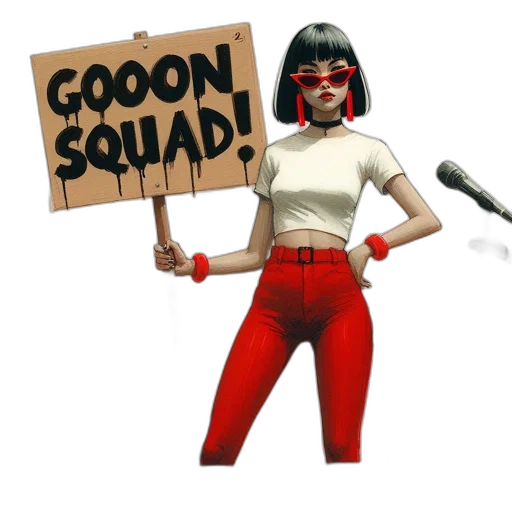 concept art, comic book art, cartoon, woman transparent PNG cut-out