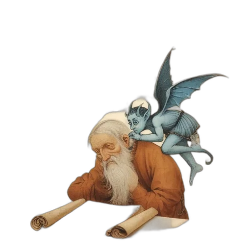 dragon, creature, staff, fantasy art transparent PNG cut-out