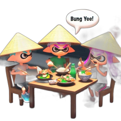 food, concept art, 3d render, vaporwave transparent PNG cut-out