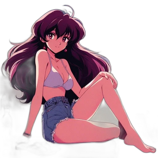 dress, anime, vaporwave, concept art transparent PNG cut-out