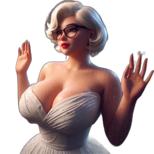 dress, concept art, 3d render, cartoon transparent PNG cut-out