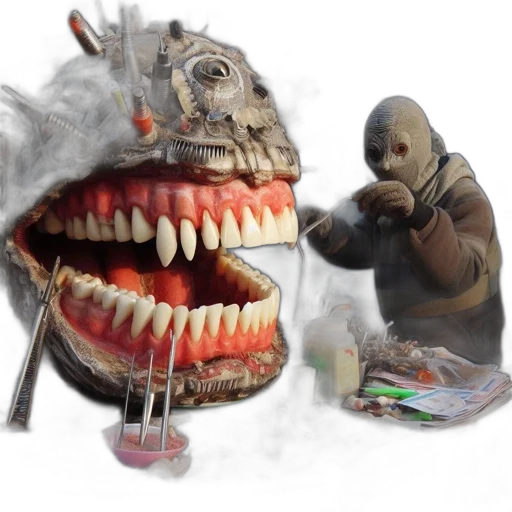 mask, creature, weapon, staff transparent PNG cut-out
