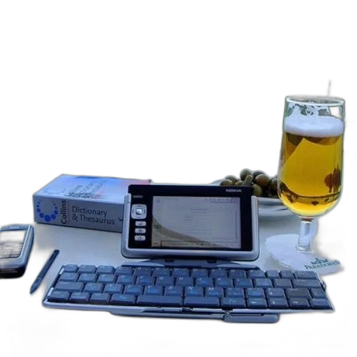 food, nokia, tablet, sits transparent PNG cut-out
