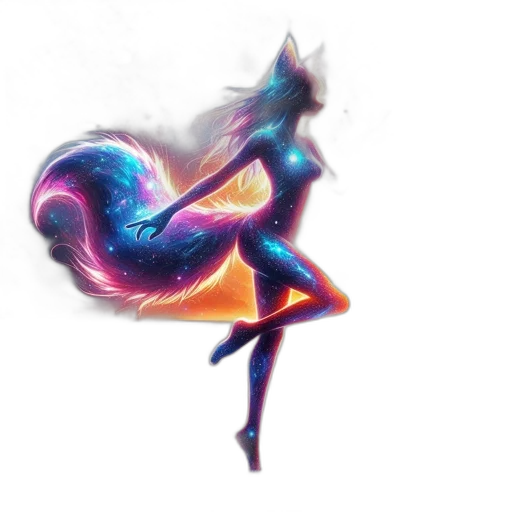 staff, dragon, dress, hair transparent PNG cut-out