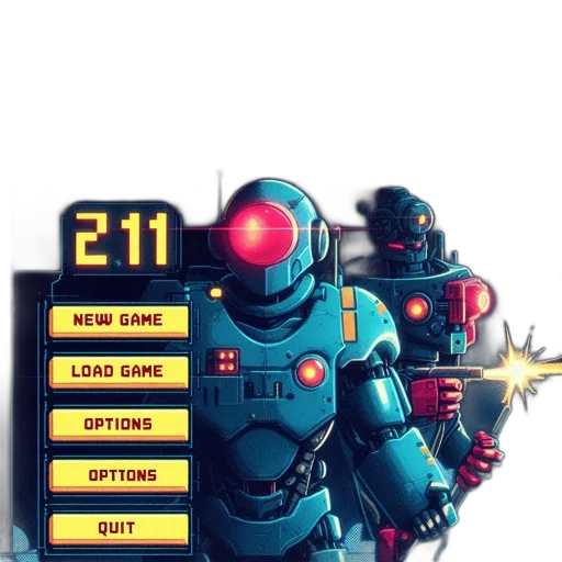 robot, weapon, cyberpunk, concept art transparent PNG cut-out