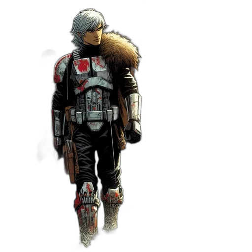 jacket, weapon, robot, concept art transparent PNG cut-out