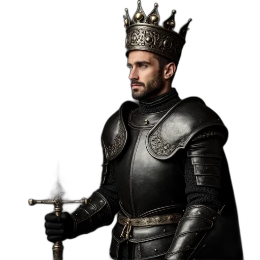 crown, sword, jacket, staff transparent PNG cut-out