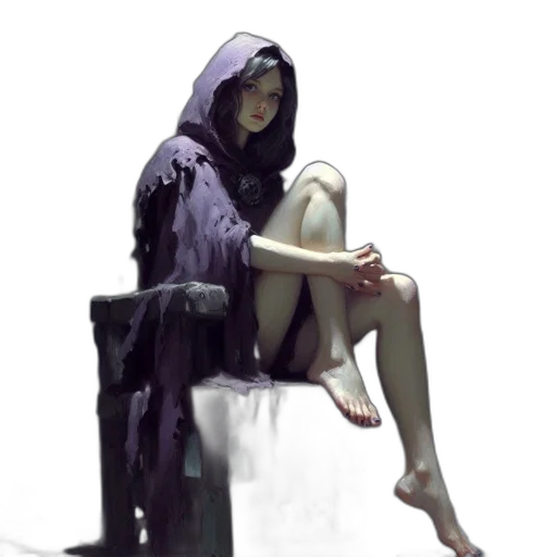 dress, face, creature, concept art transparent PNG cut-out