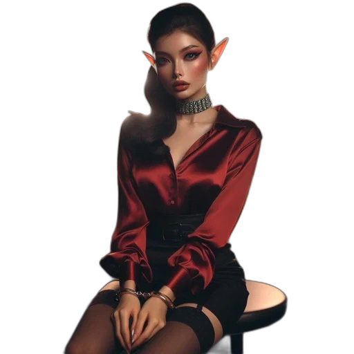 dress, staff, jewelry, face transparent PNG cut-out
