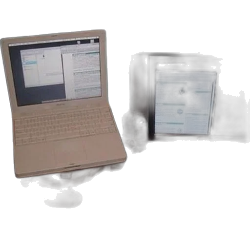 3d render, desk, laptop, monitor transparent PNG cut-out