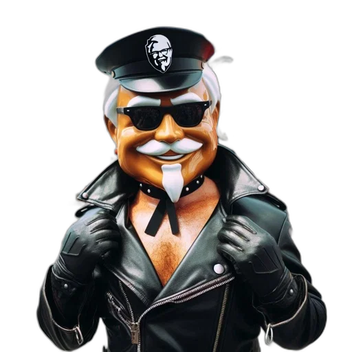 jacket, mask, face, staff transparent PNG cut-out