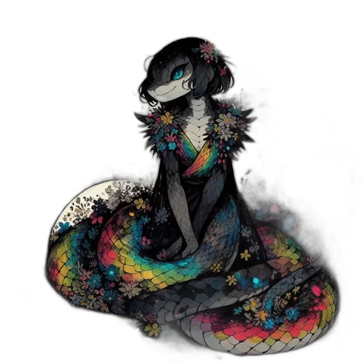 dragon, dress, hat, creature transparent PNG cut-out