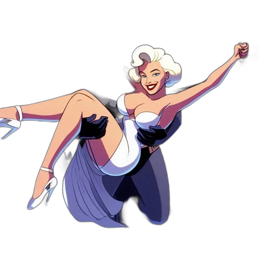 dress, concept art, cartoon, comic book art transparent PNG cut-out
