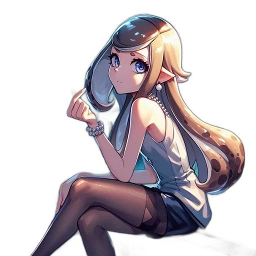 dress, staff, hat, weapon transparent PNG cut-out