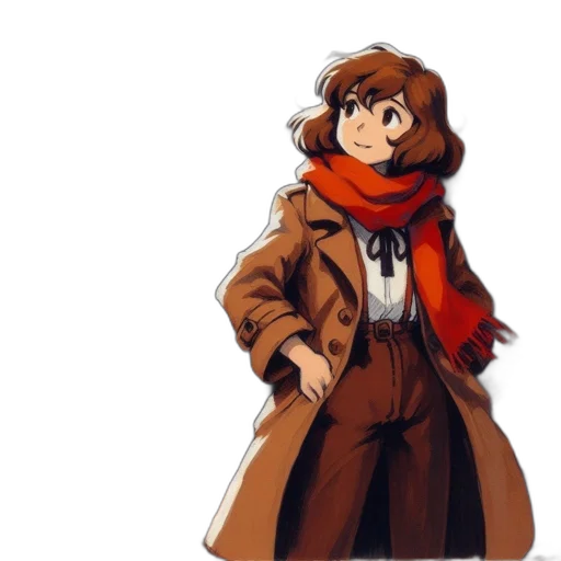 jacket, staff, face, dress transparent PNG cut-out