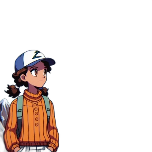 hat, staff, creature, jacket transparent PNG cut-out