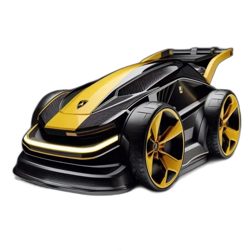 car, 3d render, concept art, photorealistic transparent PNG cut-out
