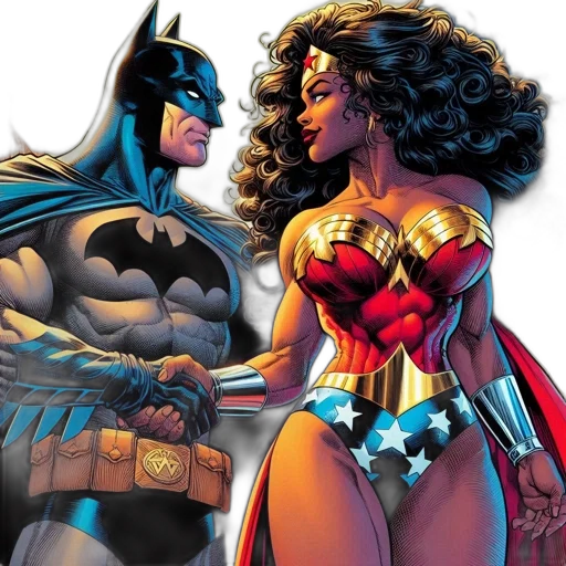 comic book art, concept art, batman, wonder transparent PNG cut-out