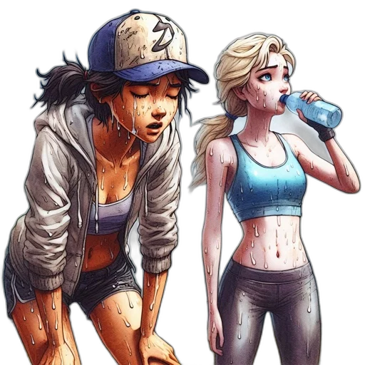 comic book art, concept art, pixel art, watercolor transparent PNG cut-out