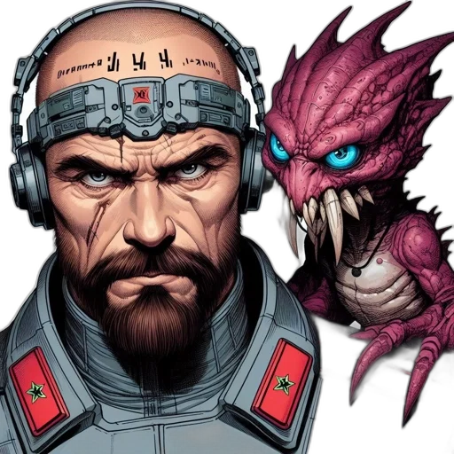comic book art, concept art, fantasy art, cyberpunk transparent PNG cut-out