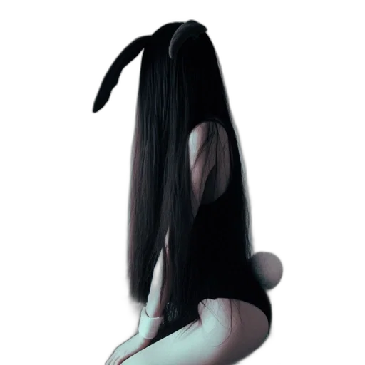 hair, mask, creature, dress transparent PNG cut-out