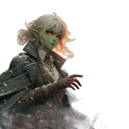 mask, jacket, dragon, staff transparent PNG cut-out