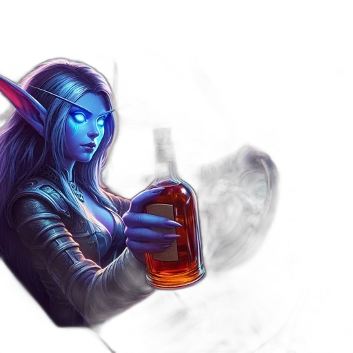 bottle, fantasy art, concept art, pixel art transparent PNG cut-out