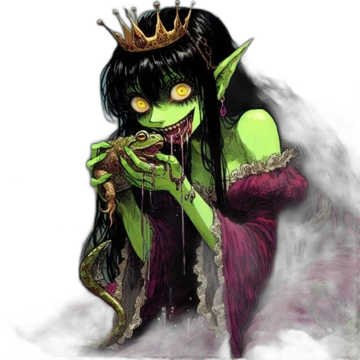 crown, creature, staff, mask transparent PNG cut-out