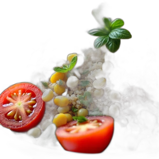 food, crown, photorealistic, 3d render transparent PNG cut-out